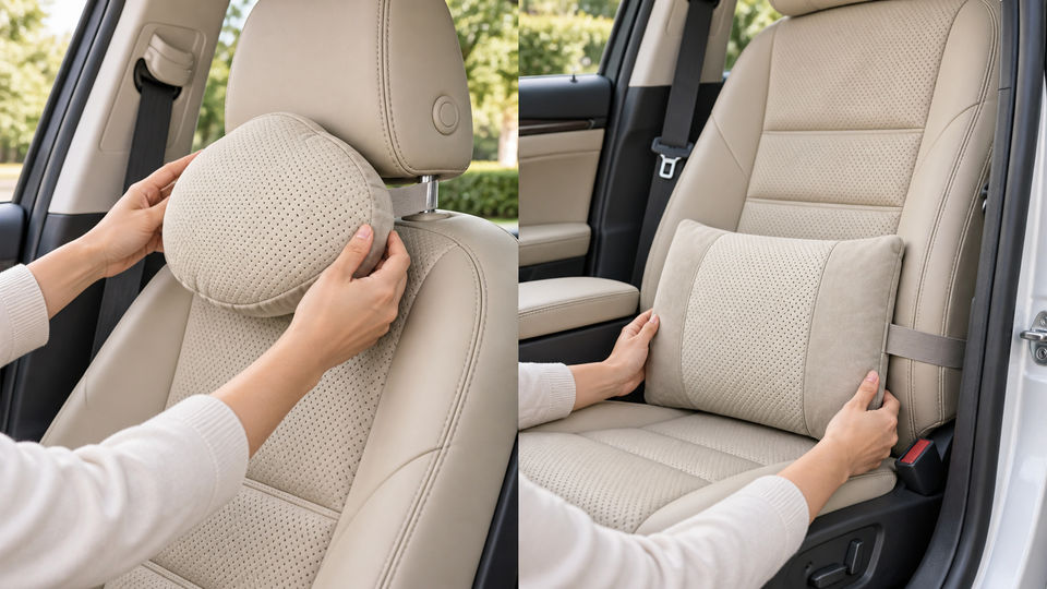 How to Install a Car Neck or Lumbar Pillow Safely