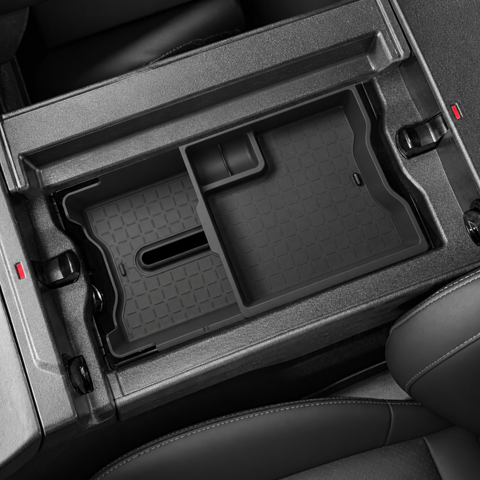 2026 Toyota RAV4 center console with a fitted double-layer organizer