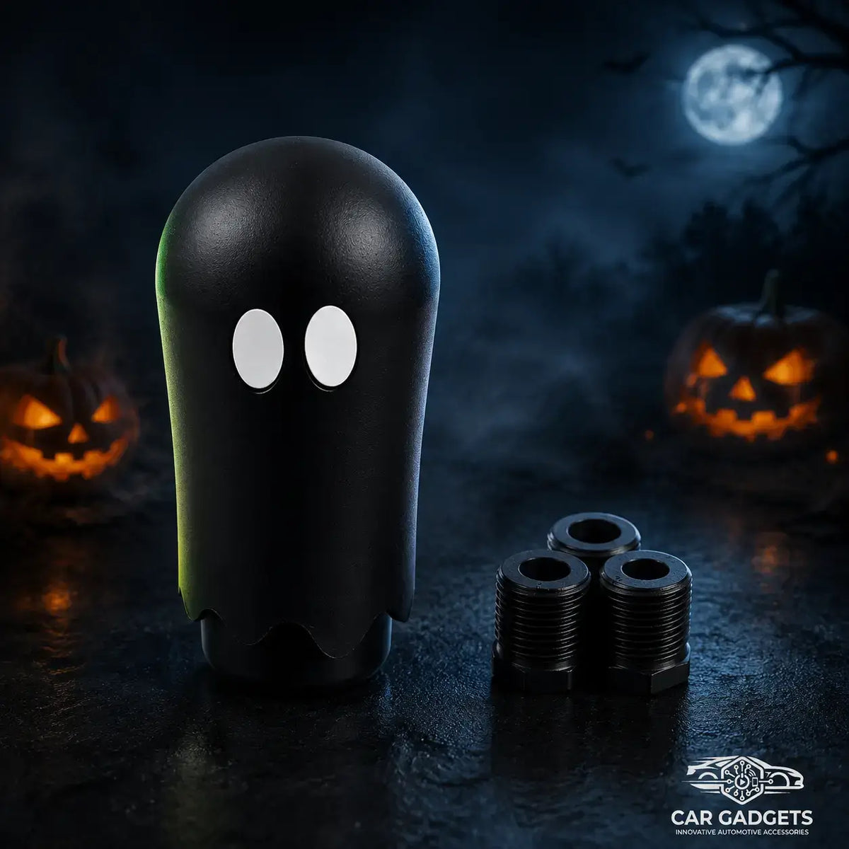 Glow-in-the-Dark Ghost Gear Shift Knob with 3 Adapters