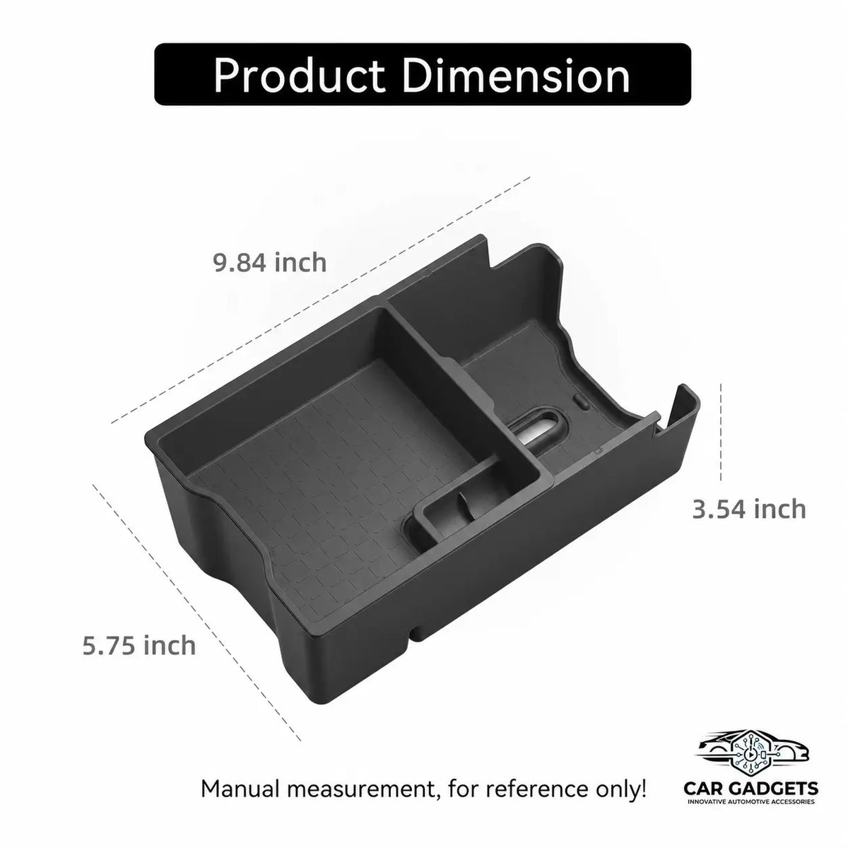 RAV4 console organizer dimensions 9.84 by 5.75 by 3.54 inches