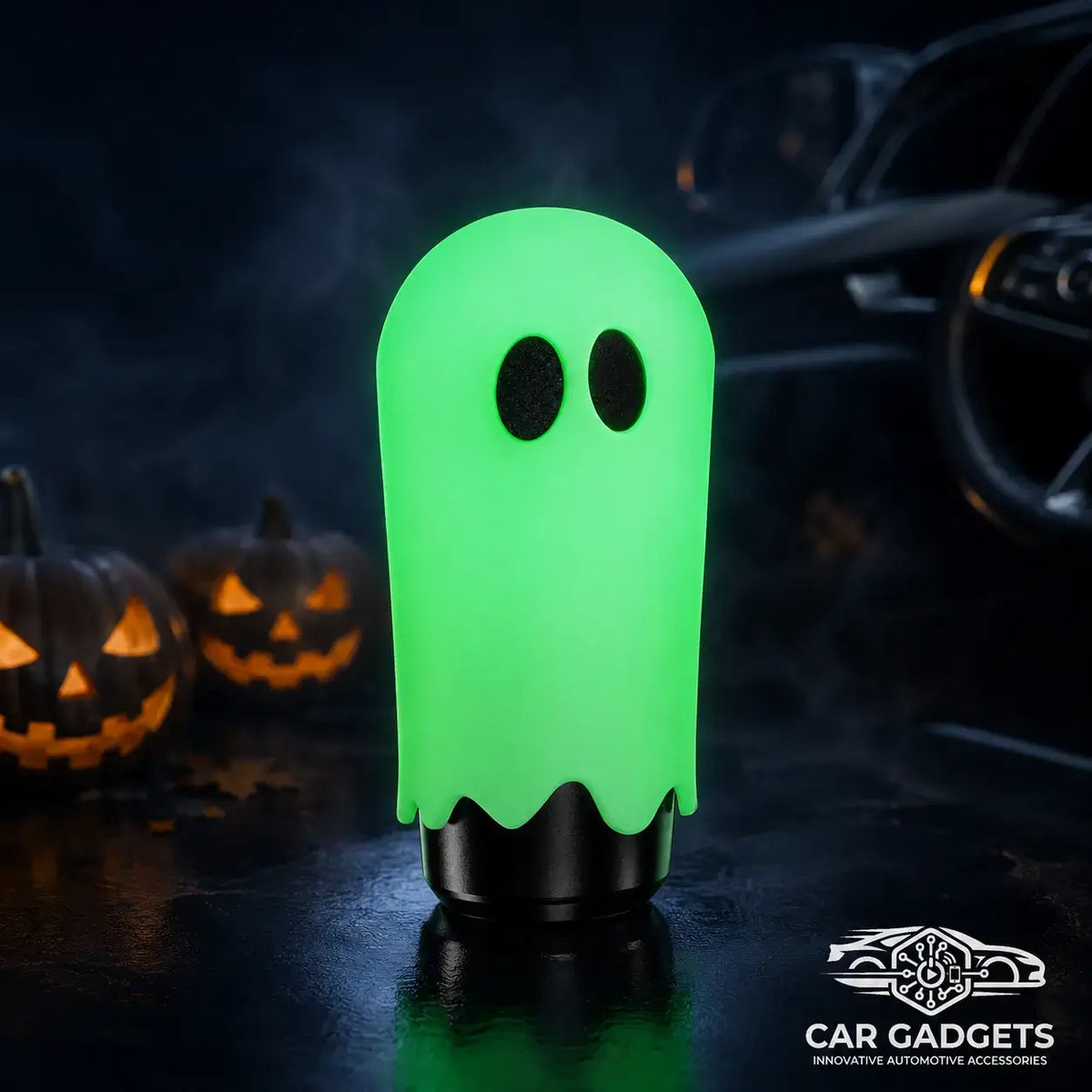 Glow-in-the-Dark Ghost Gear Shift Knob with 3 Adapters