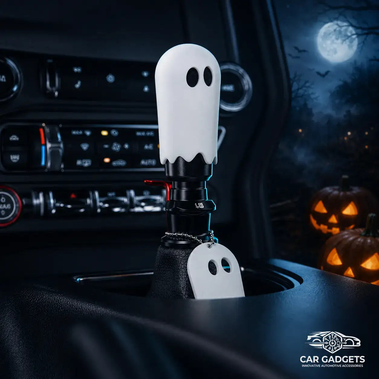 Glow-in-the-Dark Ghost Gear Shift Knob with 3 Adapters