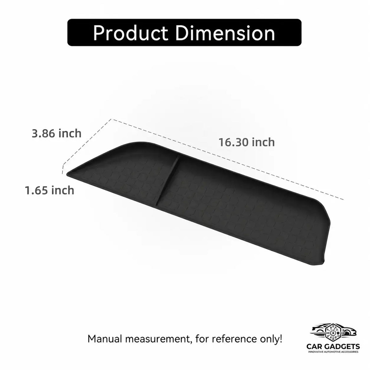RAV4 dashboard tray dimensions 16.30 by 3.86 by 1.65 inches