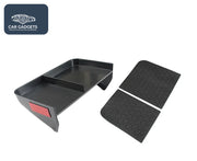 Three black organizer components and removable liners for Toyota RAV4 2019-2025