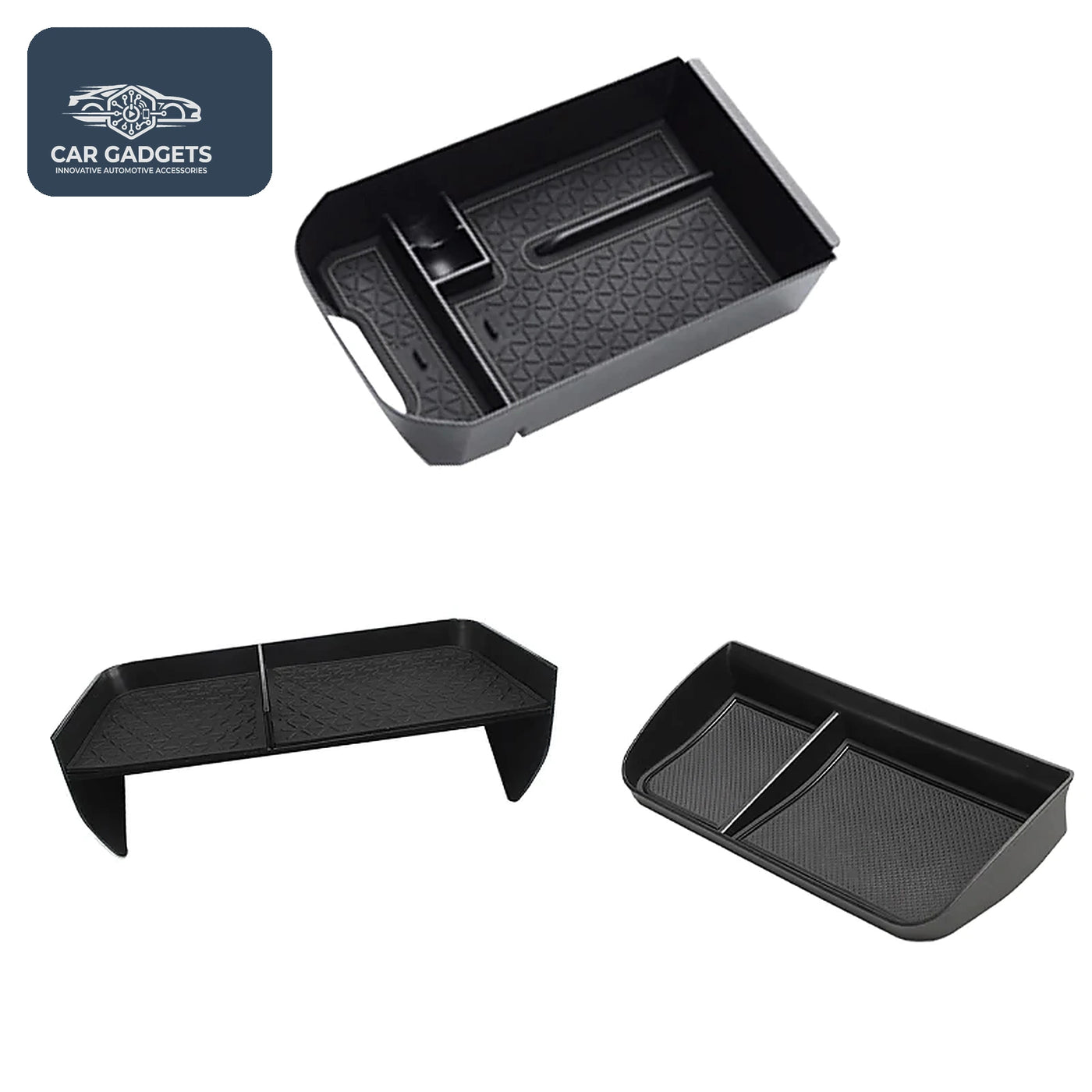 Black three-piece organizer set variant for Toyota RAV4 2019-2025
