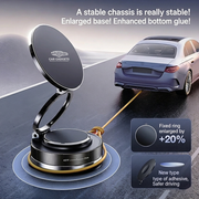 Magnetic car phone holder adjusted to landscape view