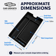 Approximate dimensions of Lexus RX center console organizer tray