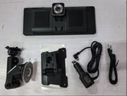 Camera-equipped display package photographed from the rear