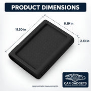 Dimension diagram of the armrest cover measuring approximately 11.50 by 8.19 by 2.13 inches