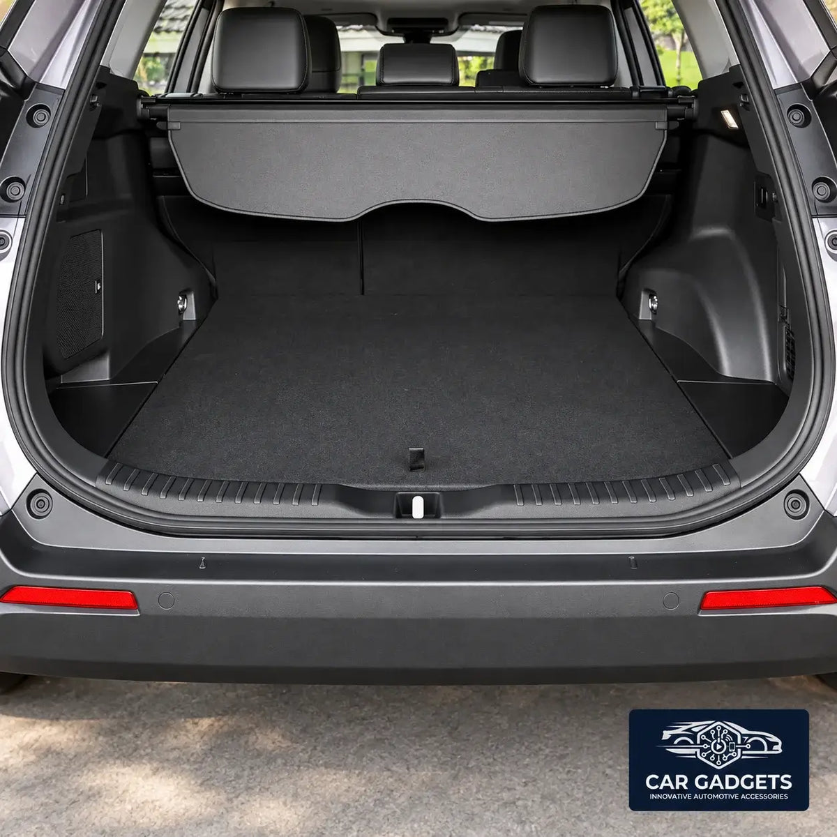 Inner cargo threshold guard shown fitted at the rear trunk opening