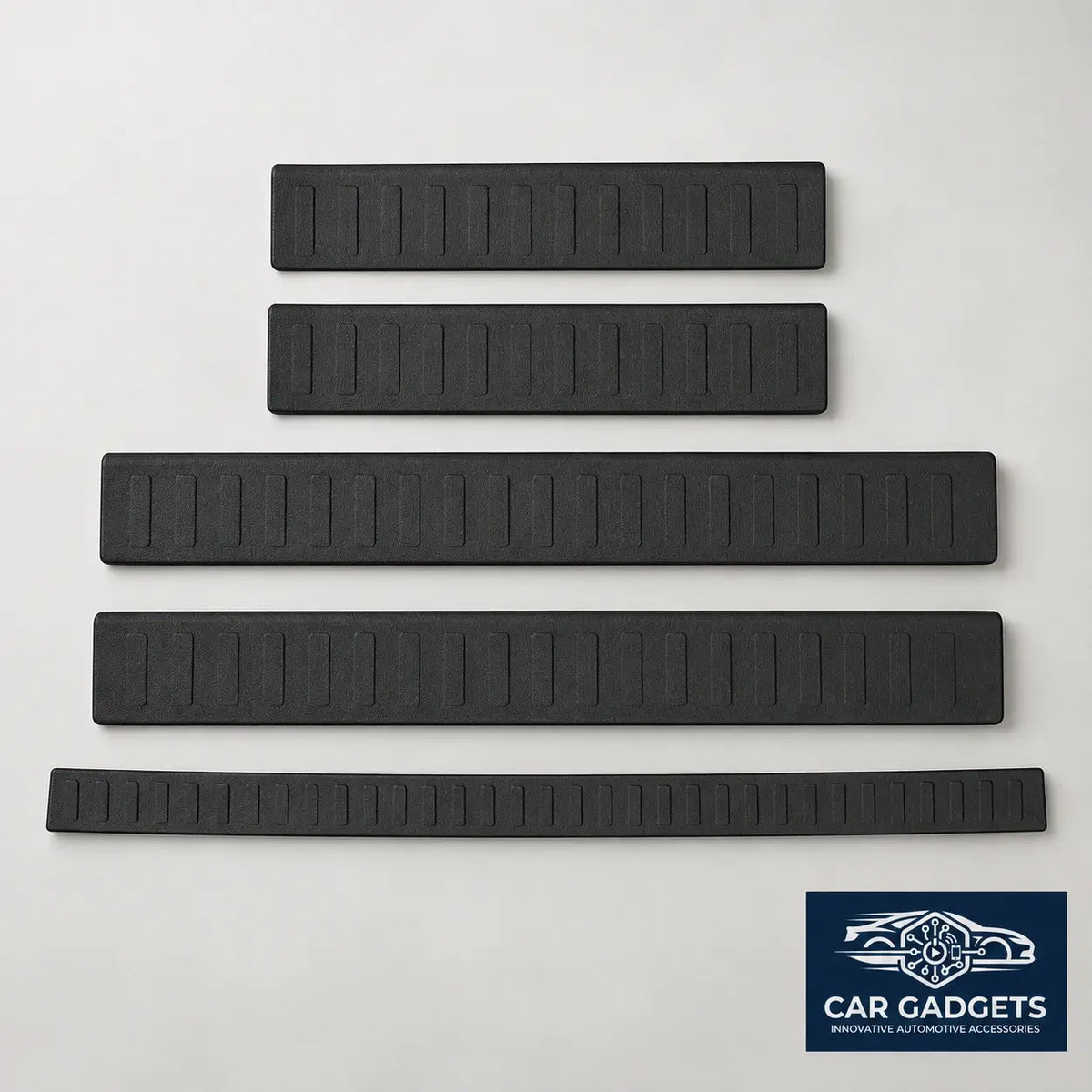 Five-piece black door sill and rear exterior bumper protector set for 2026 Toyota RAV4