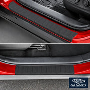 Door entry and rear exterior bumper locations for the protector pieces