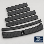Alternate angle of the six-piece door sill, rear bumper and inner threshold protector set